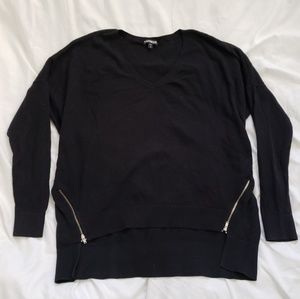EXPRESS High Low Sweater with Zipper